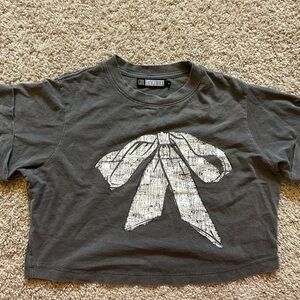 Gray Bow Kids T-Shirt